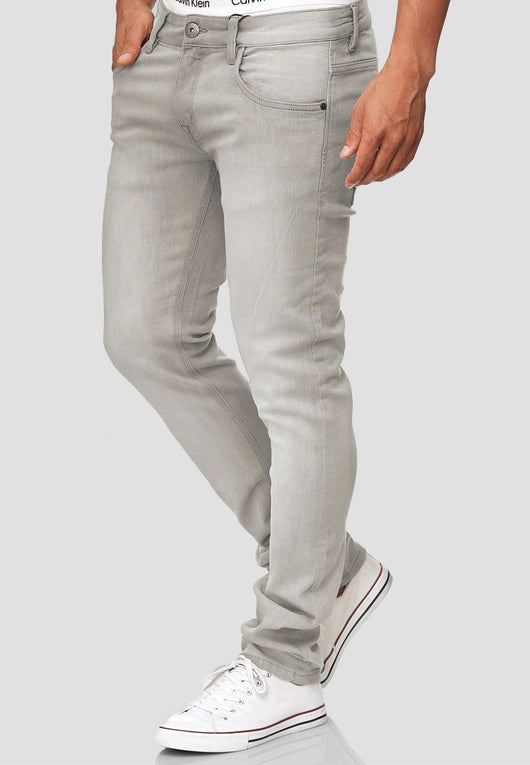 Indicode men's Texas denim pants made from a cotton blend with stretch content
