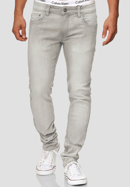 Indicode men's Texas denim pants made from a cotton blend with stretch content