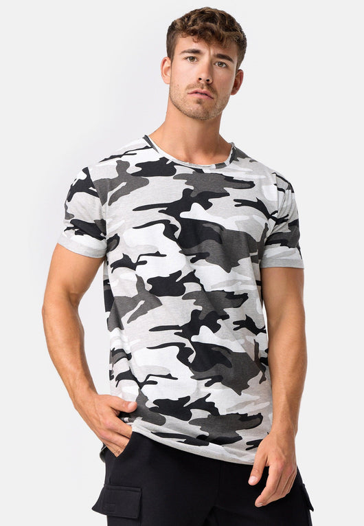 Indicode Men's Willbur Tee Crew Neck T-Shirt Made from 100% Cotton