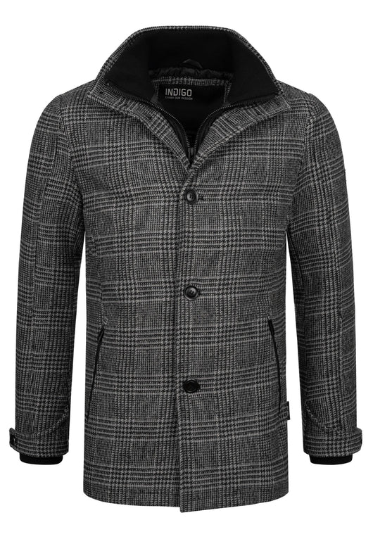 Indicode men's Brittany short coat with stand-up collar