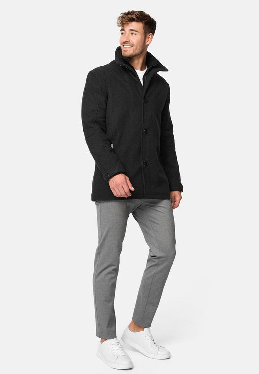 Indicode men's Brittany short coat with stand-up collar
