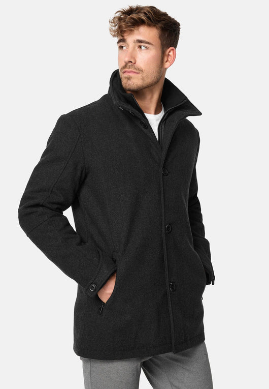 Indicode men's Brittany short coat with stand-up collar