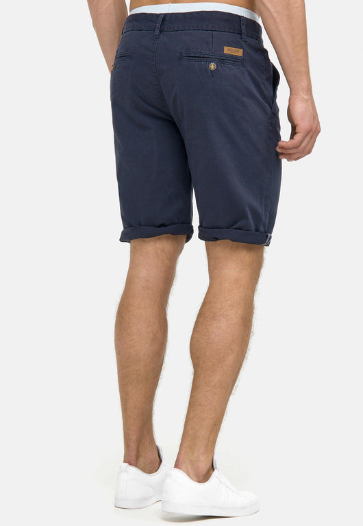 Indicode Men's Cuba Chino Shorts with 5 pockets incl. belt made of 100% cotton
