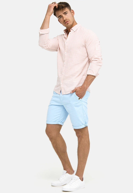Indicode Men's Cuba Chino Shorts with 5 pockets incl. belt made of 100% cotton