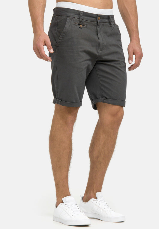 Indicode Men's Cuba Chino Shorts with 5 pockets incl. belt made of 100% cotton