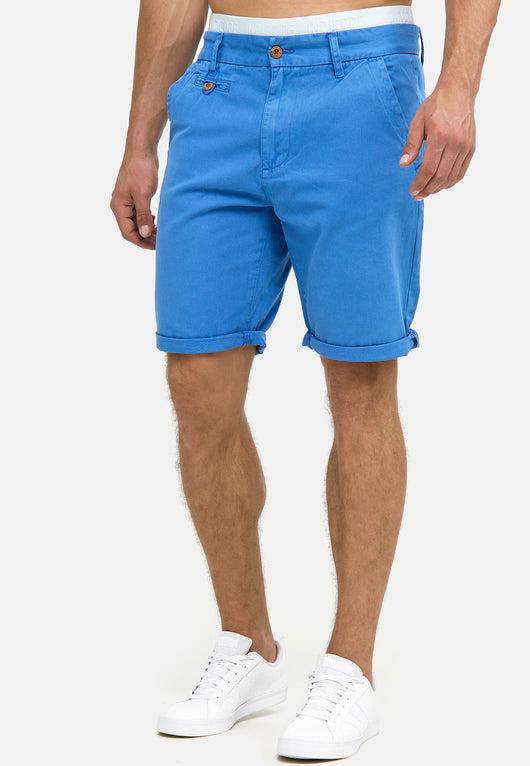 Indicode Men's Cuba Chino Shorts with 5 pockets incl. belt made of 100% cotton