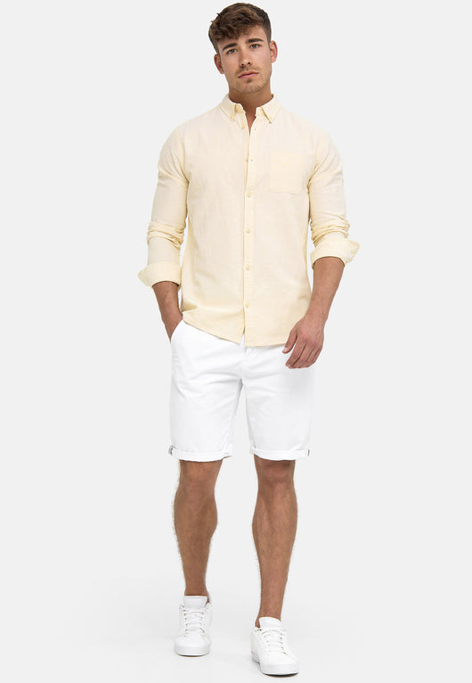 Indicode Men's Cuba Chino Shorts with 5 pockets incl. belt made of 100% cotton