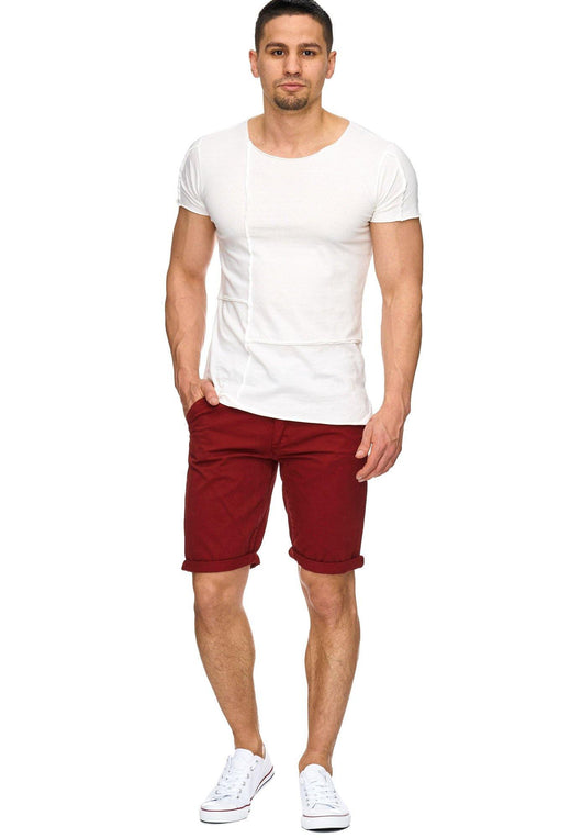 Indicode Men's Cuba Chino Shorts with 5 pockets incl. belt made of 100% cotton
