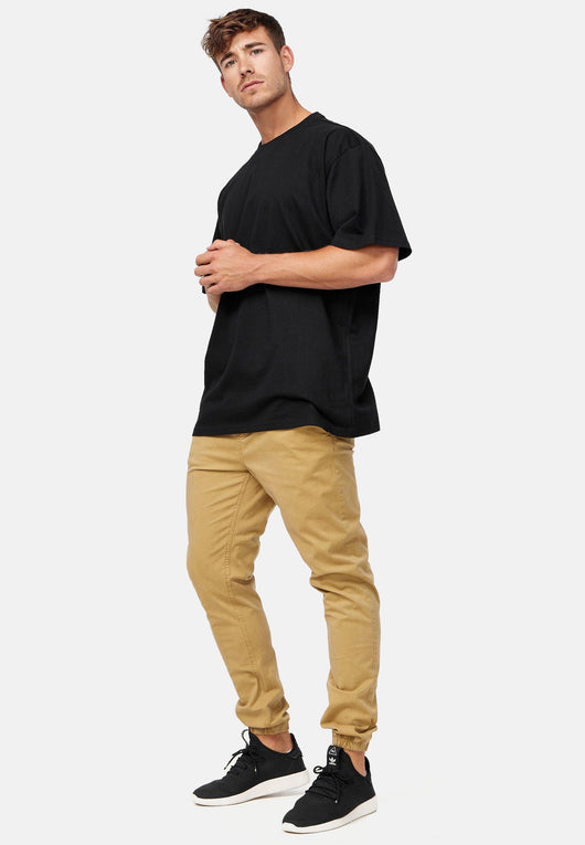 Indicode men's Fields trousers with 4 pockets made of 98% cotton